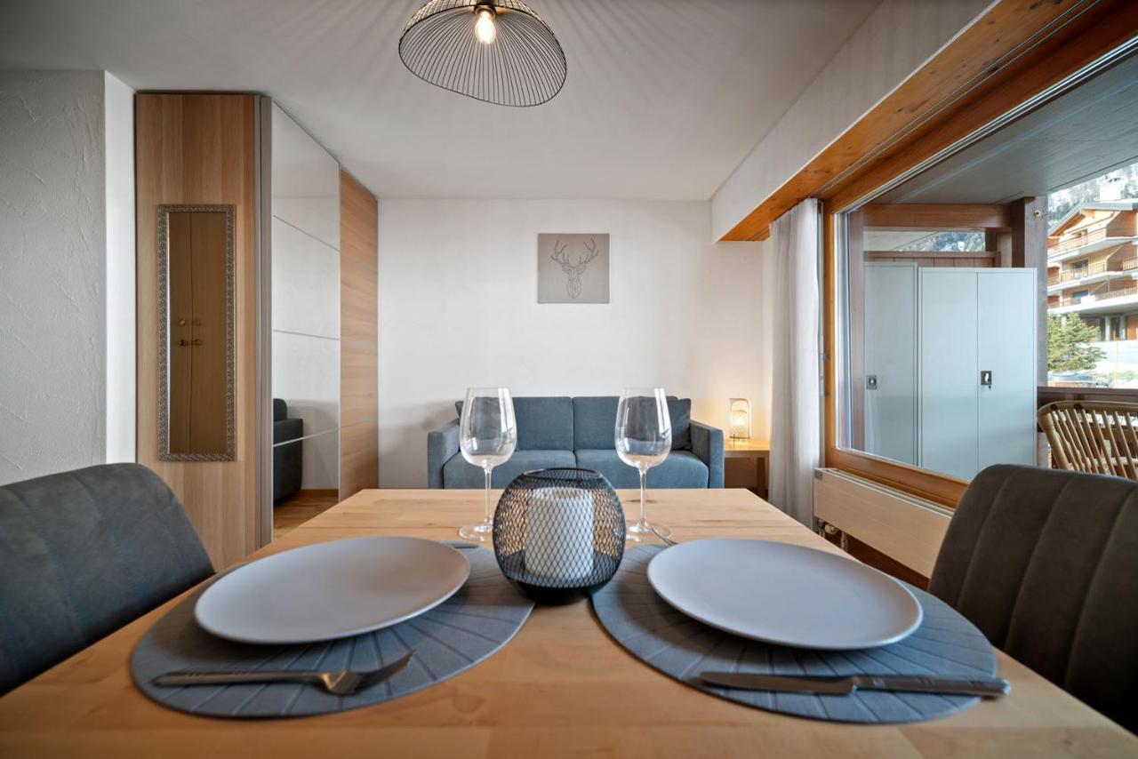 Charmant Studio Renove Situe Dans Les Bains D'Ovronnaz, Immeuble Les Sources Kültér fotó